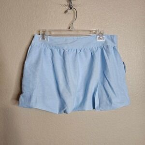 NWT Jolie & Joy Light Blue Bubble Mini Skirt XL Linen Blend Pastel